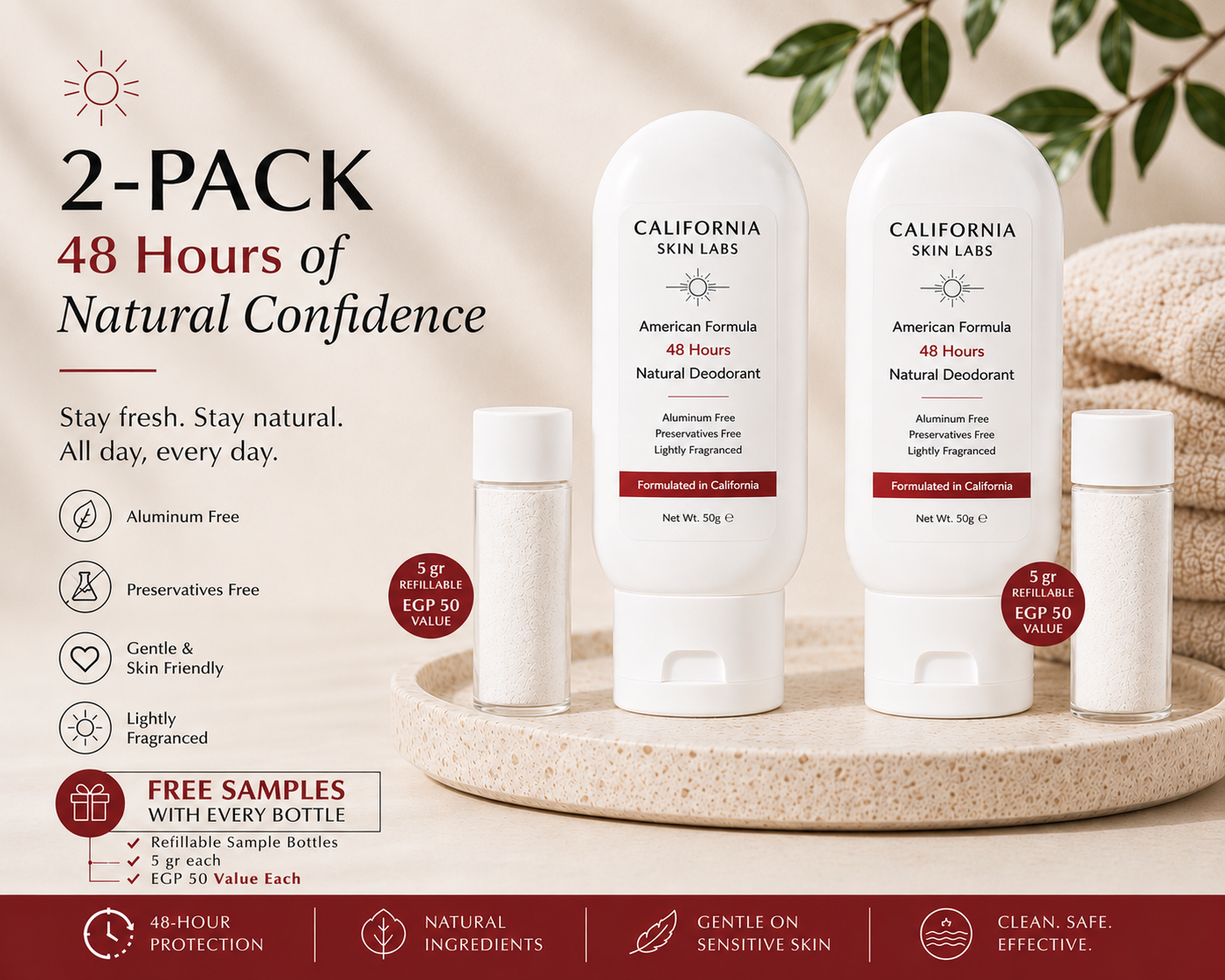 American Formula 48 Hours Natural Deodorant (2 Pack)